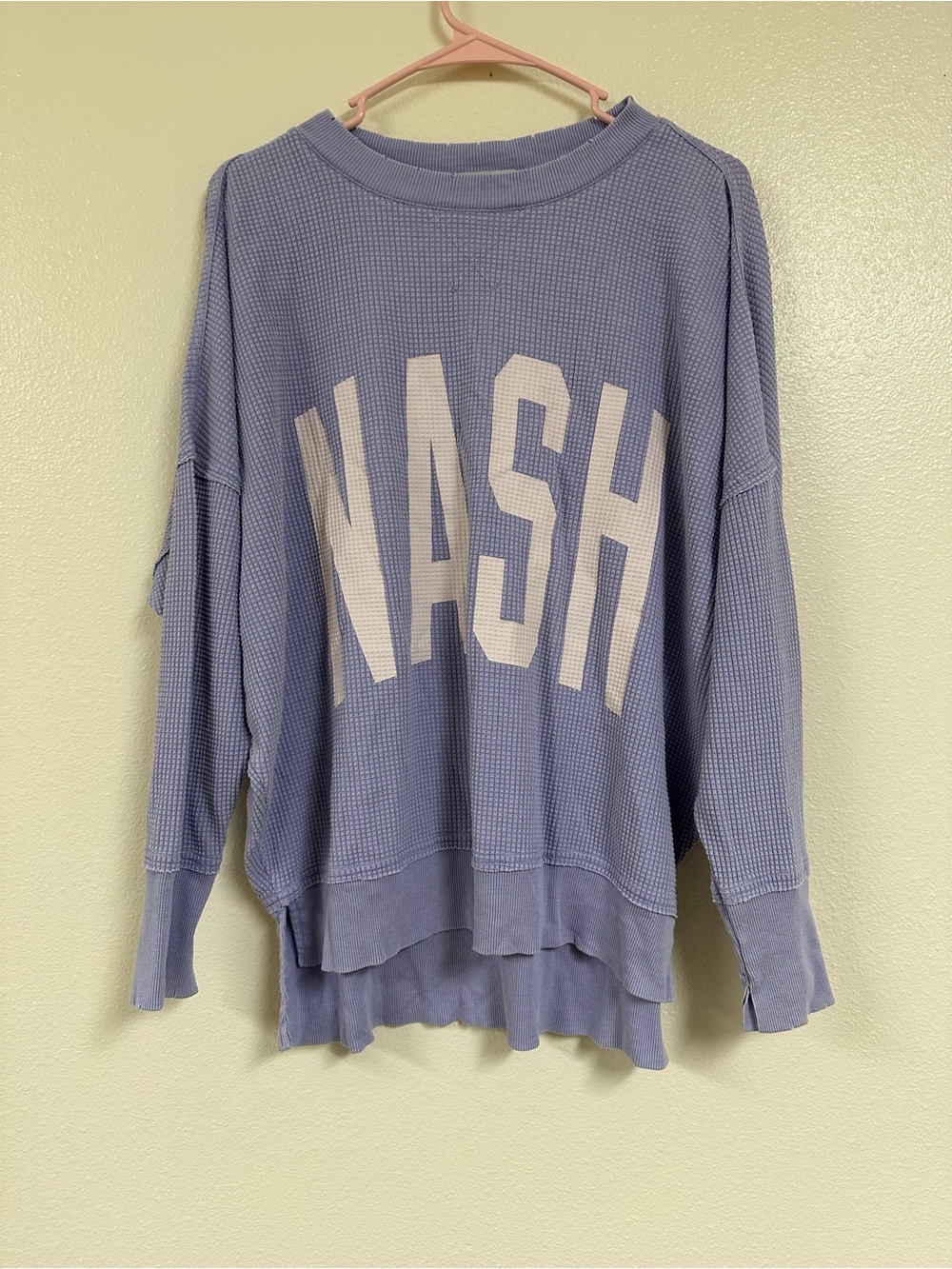 NASH Wilder Lavender Waffle Knit Tunic